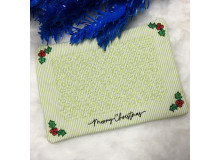 Stickdatei - ITH Merry Christmas Mistel Mug Rug